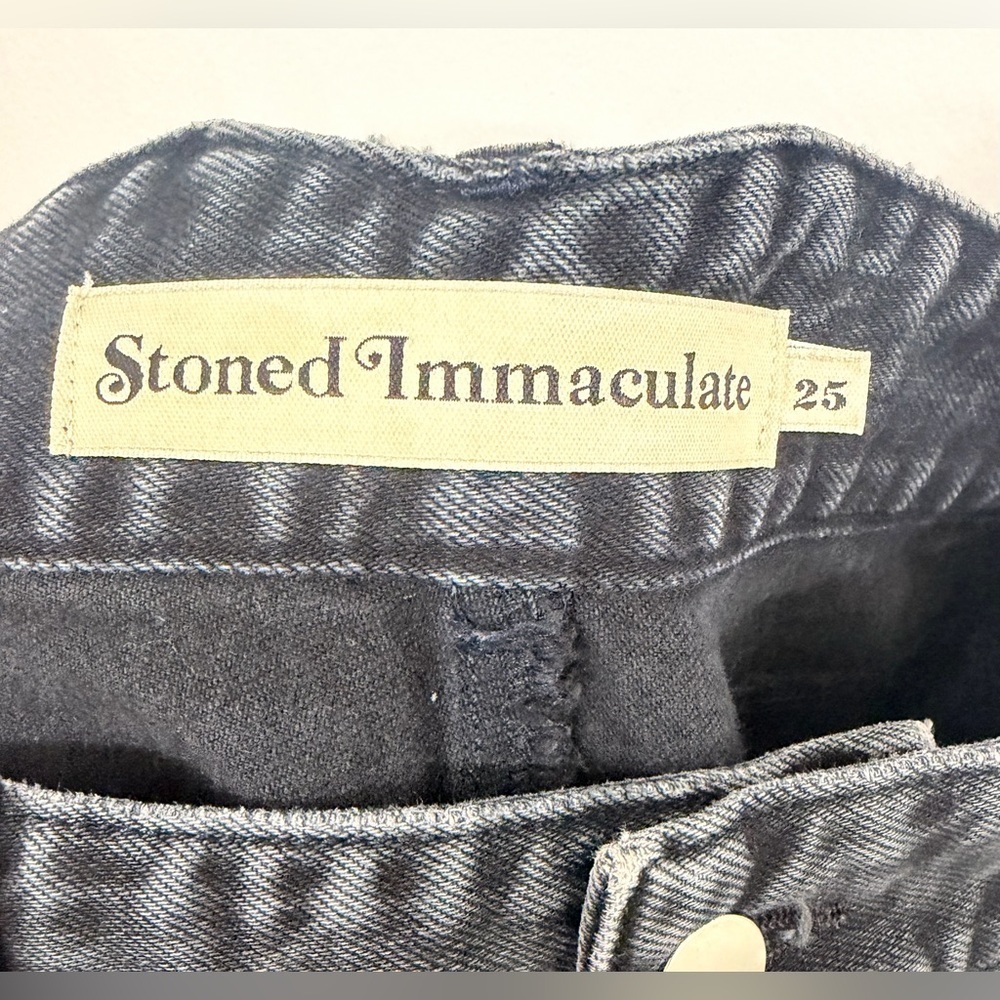 Stoned Immaculate High Waisted Skinny Jeans Black Size 25 - Picture 6 of 8